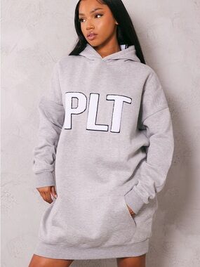 PrettyLittleThing oversized hoodie | Gray |size 10 womens